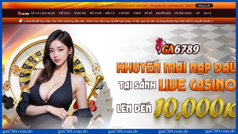 Hướng dẫn rút tiền Ga6789 nhận thưởng nhanh chóng chỉ 1 phút 2 Truy cập và đăng nhập vào trang web chính thống của nền tảng